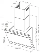 Наклонная вытяжка AKPO WK-10 Кастос 60 см. белый